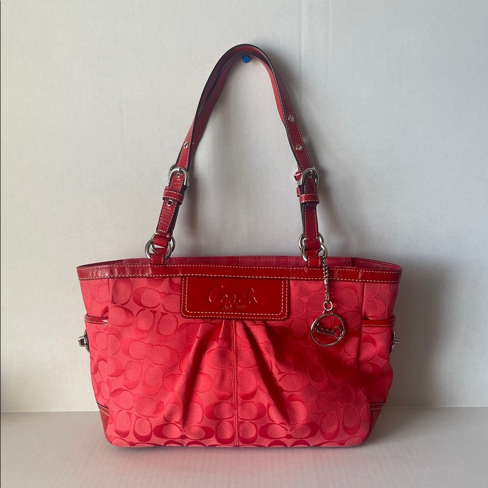 Coach Red Signature Shoulder Bag